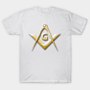 Freemasonry symbol - Square, compass ang G letter T-Shirt